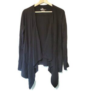 Seed Supply Co Women Top Cardigan Size L 12/14 Black Organic Cotton